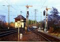 1998:  das gleiche Bild an der Ausfahrtseite des Bahnhofs Vach Richtung Bamberg mit Stellwerk 2 und Bahnübergang nach <!--LINK'" 0:26-->
