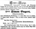 Traueranzeige für <!--LINK'" 0:3-->, Juli 1857