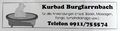 Inserat vom Kurbad Burgfarrnbach das im Gebäude <!--LINK'" 0:13--> integriert ist, im Februar 1978