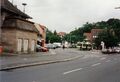 Blick auf die Billinganlage mit ehem. Wendeschleife der <!--LINK'" 0:83-->, links Gebäude <!--LINK'" 0:84--> im Juli 1998