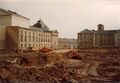 Abrissarbeiten auf dem ehem. Brauereigelände hinter dem Stadttheater für das geplante Einkaufszentrum City-Center, Dez. 1982