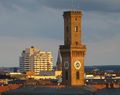 Blick auf den Rathausturm, im Hintergrund das <!--LINK'" 0:21--> und der Turm von St. Paul, 2018