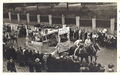 Faschingsumzug 1935 an der Jakobinenunterführung, Gruppe Nr. 65 Gesangsverein Unterfarrnbach,  rechts das Gelände des <!--LINK'" 0:9-->
