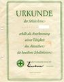 Urkunde der Schülerlotsen der <!--LINK'" 0:29--> 1962.