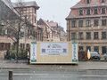 Corona-Teststation vor dem Rathaus, Jan 2022