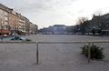 Blick von der Gustav-Schickedanz-Str. über die sog. "Kleine Freiheit" in Richtung BIG-Center. Freier Platz nach Abriss der Straßenbahnhaltestelle. Später Standort für den 