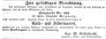 Zeitungsanzeige von Gge. W. Geißelbrecht, Mai 1867