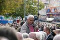 Herberst Schlicht von den Fürther Nachrichten beim Erntedankfestzug Okt. 2014