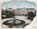 Der <a class="mw-selflink selflink">Centaurenbrunnen</a> am , , im Hintergrund  und , gel. 1901