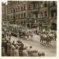 Erntedankfestzug in der Schwabacher Straße, 1956