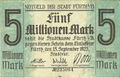 Fürther  <a class="mw-selflink selflink">1923</a>, 5.000.000 Mark