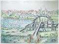 Wasserrad an der Heubrücke bei Stadeln, 1930; Gemälde von Rudolf Hofmann