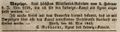 Zeitungsanzeige von , "Agent des Ludwig-Kanals", Mai 1843