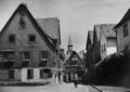 Ausgang vom  Schulhof zur <!--LINK'" 0:3-->, ca. 1935, im Hintergrund die Michaeliskirche