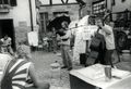 Protestaktion gegen die Wiederaufbereitungsanlage in Wackersdorf auf dem Waagplatz, ca. 1986