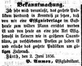 Essigfabrikant P. Ammon, Juni 1856