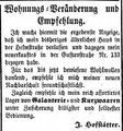 J. Hofstätter hat das Haus Gustavstraße 133 (heute Nr. 6) gekauft, August 1856