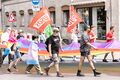 Die SPD Jugendorganisation "Die Jusos" beim 1. Christopher Street Day in Fürth, Juli 2024