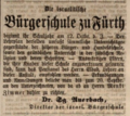 Schulanmeldung 1863