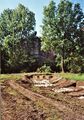 Bau des Umgehungsgerinnes für die Fischwanderung an der Pegnitz beim Ulmenweg, September 2007 – im Hintergrund das Schliemann-Gymnasium