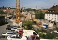 Blick von der <!--LINK'" 0:240--> auf die <!--LINK'" 0:241--> Baustelle mit Rednitzunterquerung an der <!--LINK'" 0:242--> und des zukünftigen <!--LINK'" 0:243--> im Mai 1997