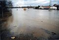 Hochwasser im <a class="mw-selflink selflink">Wiesengrund</a> von der <!--LINK'" 0:191--> aus mit Bagger von der <!--LINK'" 0:192--> Baustelle im Februar 1997