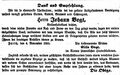 Todesanzeige des Brillenfabrikanten <!--LINK'" 0:25-->, November 1855