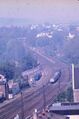 Bahnübergang Ottostraße und Gleise auf der Siebenbogenbrücke (1982)