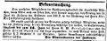 Aufruf Aussteuer-Anstalt, Fürther Tagblatt 28. Mai 1872