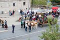 Festwagen der Brauerei Tucher während der Ermittlungsarbeiten der Polizei nach dem Unfall am Erntedankfestzug, Okt 2017