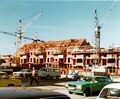 Bauarbeiten am ehem. Gänsberg (Lilienstraße), Aufnahme entstand am Tag der Grundsteinlegung der Stadthalle, 3. Okt. 1980