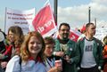 Großdemonstration in Berlin mit Beschäftigten des Klinikums Fürths, darunter Klaus Schmidt-Dremeptic, 2009