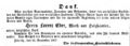 Danksagung Lorenz Eder, Fürther Tagblatt 12. November 1867