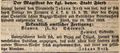 Zeitungsannonce des Weinwirts <!--LINK'" 0:20-->, Johann Roth, Mai 1839