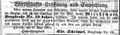 Wirtschaftseröffnung Chr. Schröppel, Fürther Tagblatt 11.5.1873