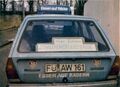 "Essen auf Rädern" Fahrzeug VW Passat Variant stationiert am <!--LINK'" 0:17--> in Burgfarrnbach der <!--LINK'" 0:18--> im Februar 1978. Mit Hinweis auf "Zivildienst" Leistende, bis 2010 als Wehrersatzdienst. Vorgänger der heutigen "Bufdi".