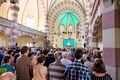 Gottesdienst in der Kirche St. Paul mittel einer KI auf der Leinwand während des Evang. Kirchentags, Juni 2023