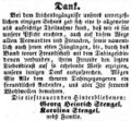 Zeitungsanzeige der Eltern <!--LINK'" 0:37--> und <!--LINK'" 0:38--> über die Beerdigung ihres Sohnes, September 1853