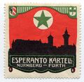 Reklamemarke des Esperanto Kartell Nürnberg-Fürth