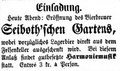 Seiboth´scher Garten; Mai 1856