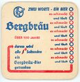 Bierdeckel der <a class="mw-selflink selflink">Bergbräu</a>.