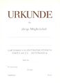 Blanko-Urkunde des GBV Fürth 1897 für langjährige Mitglieder, 1960er Jahre