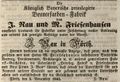 Zeitungsanzeige des Broncefarbenfabrikanten <!--LINK'" 0:26-->, November 1843