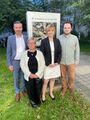 Leitungswechsel im Rundfunkmuseum: Karin Heinzler (zweite von links) übernimmt von Jana Stadelbauer die Leitung des Museums. Mit im Bild Dr. Benedikt Döhla (Leiter Referat IV) und Stadtrat Felix Geismann, Sept. 2023