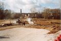 Ludwigsbrücke während der Sanierungsarbeiten - hier als Behelfsbrücke, Mai 2006