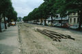 Rückbau der Straßenbahngleise, Blick von der <!--LINK'" 0:6--> zur <!--LINK'" 0:7-->