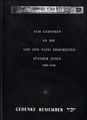 Titelseite: Zum Gedenken an die von den Nazis Ermordeten Fürther Juden 1933 - 1945