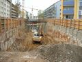 Bau der U-Bahn auf der Hardhöhe (November 2005)