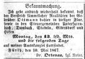 Fürther Tagblatt 11. Mai 1867