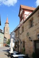 <!--LINK'" 0:11-->, im Hintergrund die Michelskirche - an der Seite das Brauzeichen von 1724.
